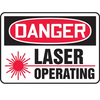 NS® Signs Danger Laser Operating with Graphic Safety Sign - 29980 ...