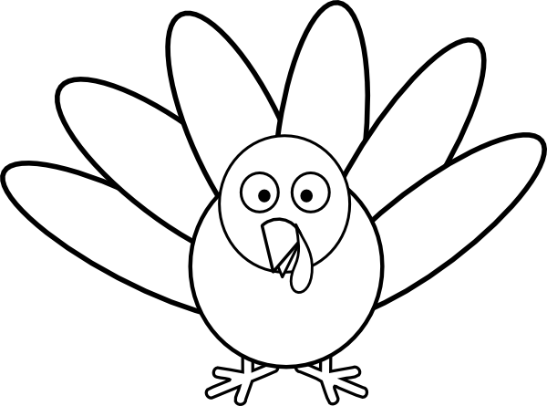 Turkey With Feathers clip art - vector clip art online, royalty ...