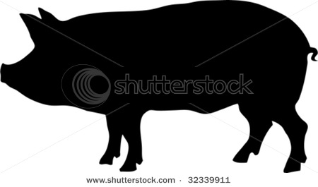 Pig Silhouette Free Vector | imagebasket.net