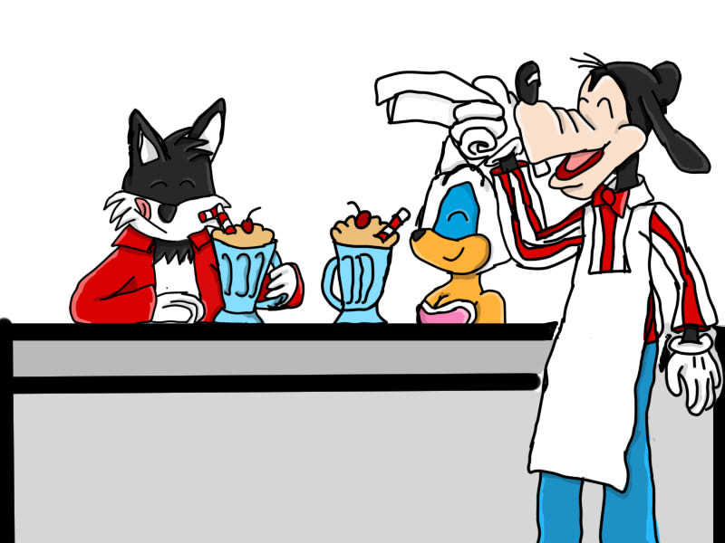 Art Trade- Ralph and Rouge Milkshakes by Dracoknight545 on deviantART