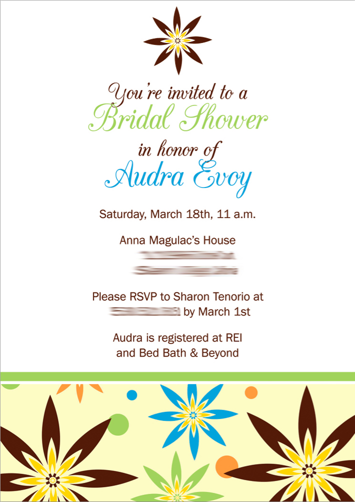 Bridal Shower Invitation « Anna Lisa Toews, MBA : Graphic Designer ...