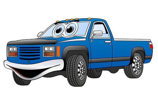 Blue Pick Up Truck Cartoon" Posters by Graphxpro | Redbubble