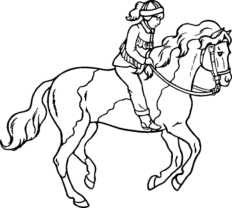 coloring pages of horses jumping