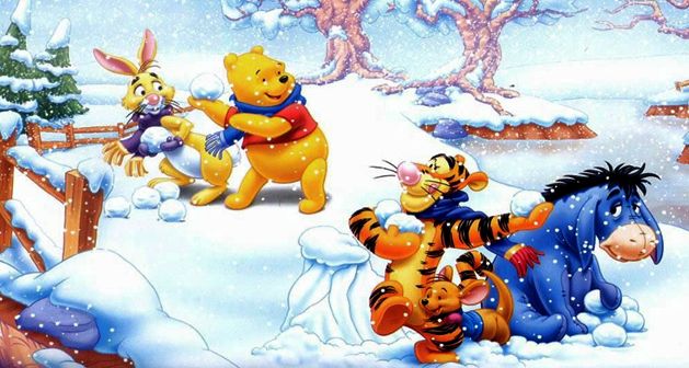 Winnie the Pooh Snowball Fight Jigsaw Online Game