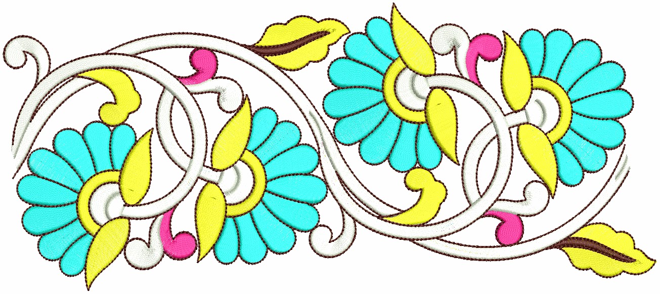 Lehenga Salwaar Kameez Border Designs - Emb