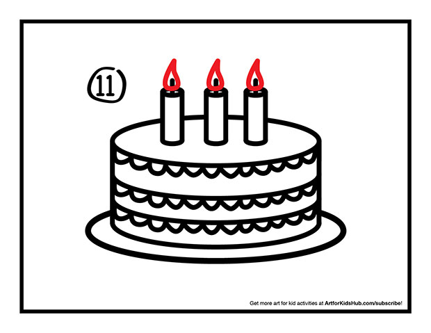 How To Draw A Birthday Cake - Art for Kids Hub