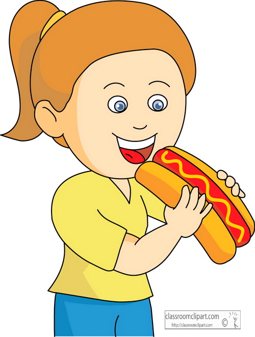 Girl Eating Clip Art Clipart - Free Clipart