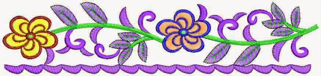 Indian Trendy Embroidery Lace Border Designs ~ Embdesigntube