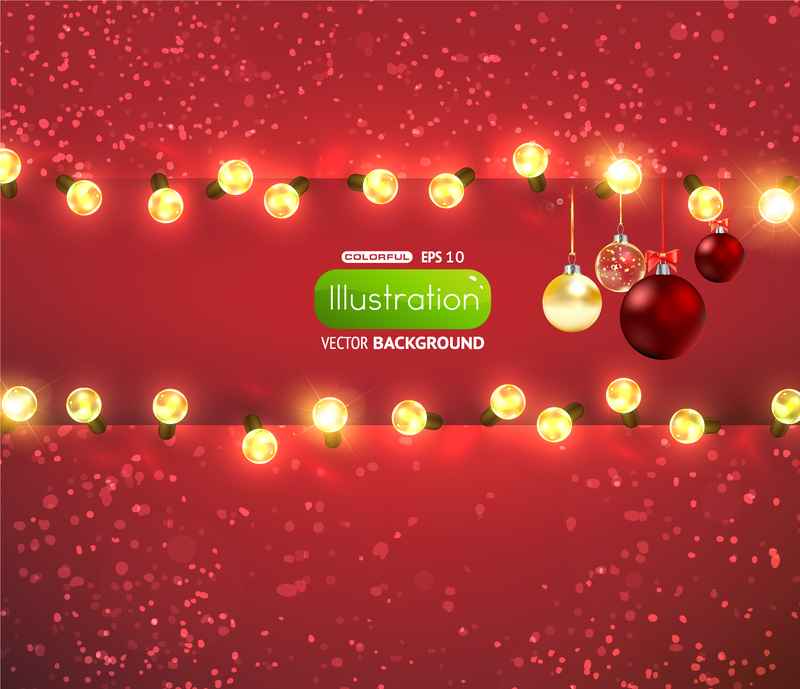 Bright Christmas Lights - Free Vector Download | Qvectors.net