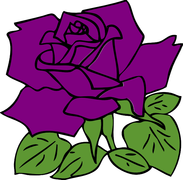 Purple Rose clip art - vector clip art online, royalty free ...