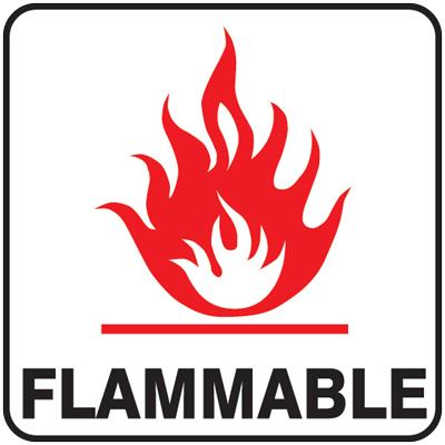 NS® Signs 7" x 7" Flammable Graphic Safety Sign - 30499 - Northern ...