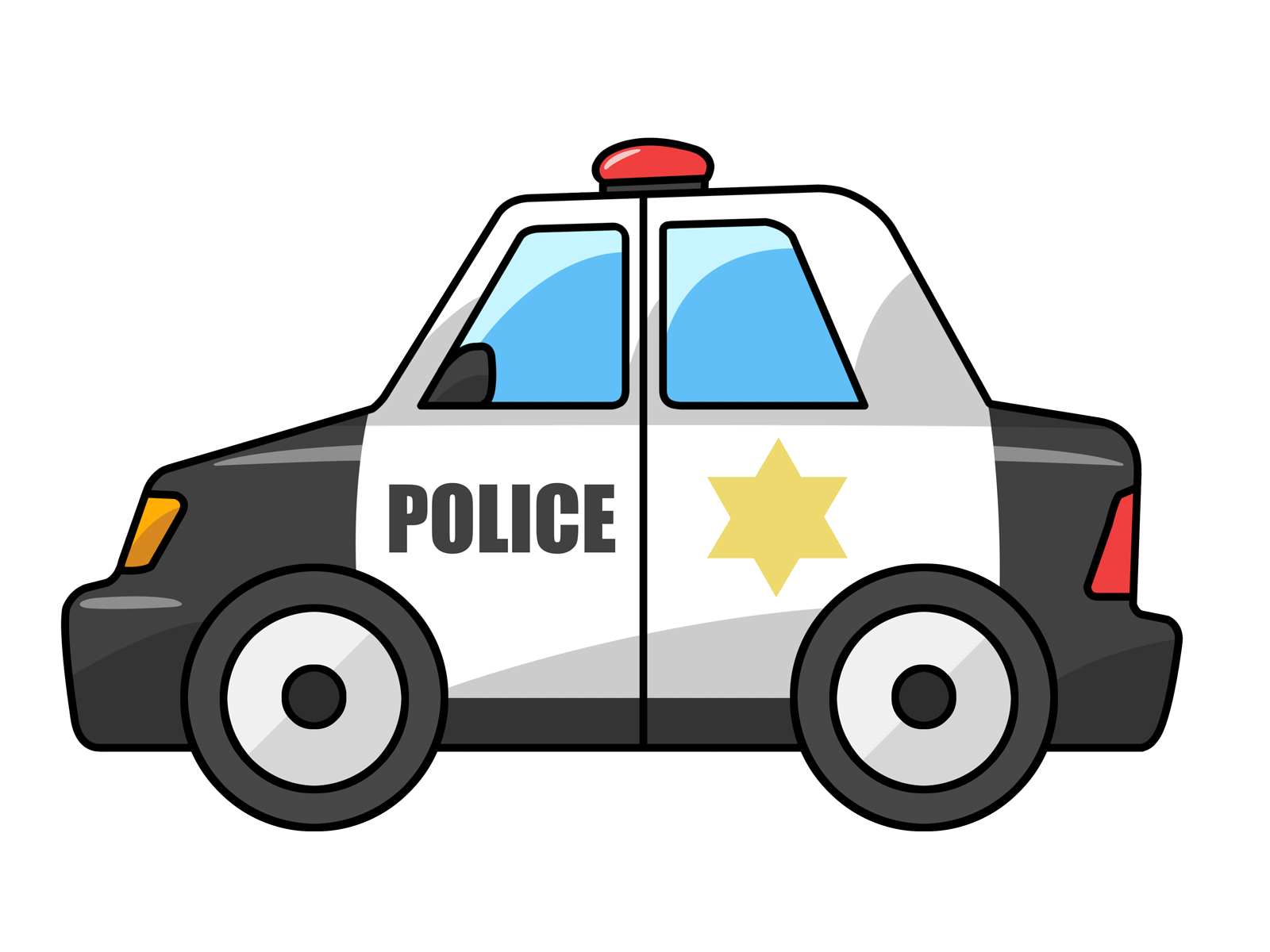 Police Car Clip Art | Mewarnai