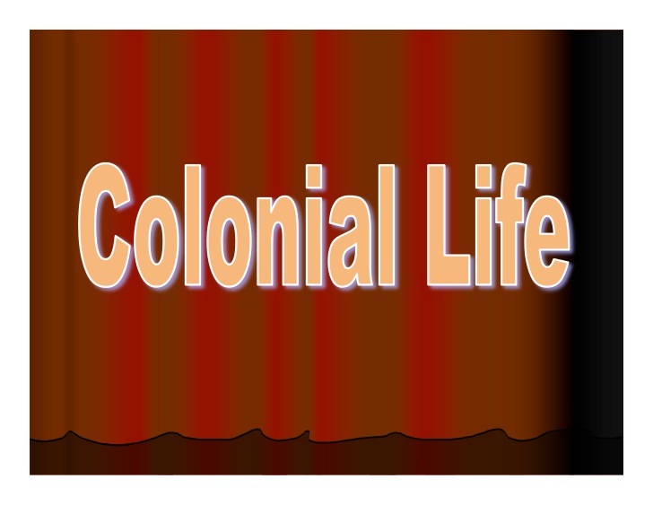 8 colonial life