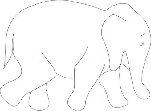 Elephant Outline Clip Art | Free Vector Download - Graphics ...