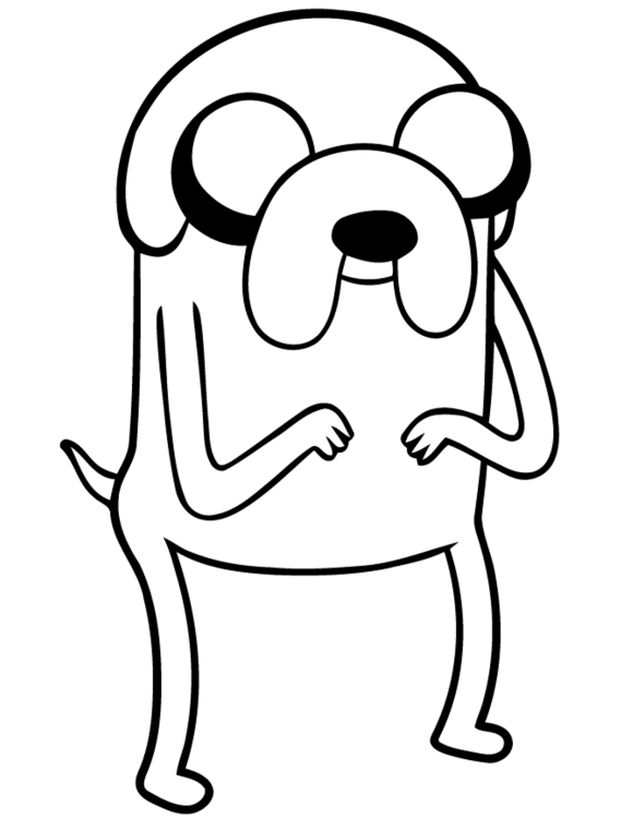Jake The Dog Adventure Time Coloring Pages - Cartoon Coloring ...