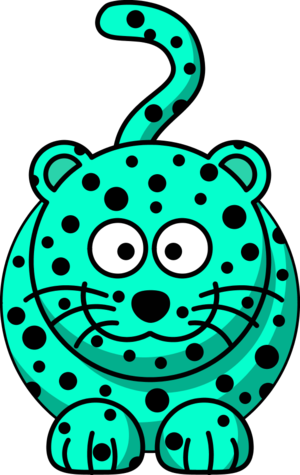 Cartoon leopard - color variation D