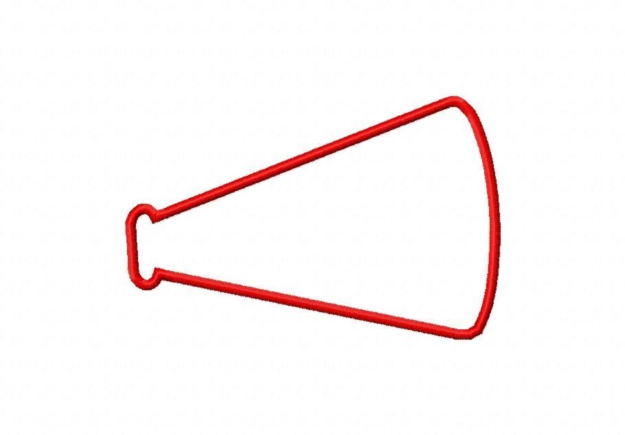 Simple Megaphone Embroidery Machine Applique by ZoeysDesigns
