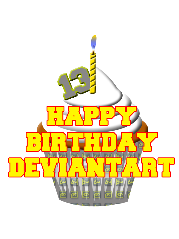 Deviantart 13th Birthday Cupcake by *Christopia1984 on deviantART
