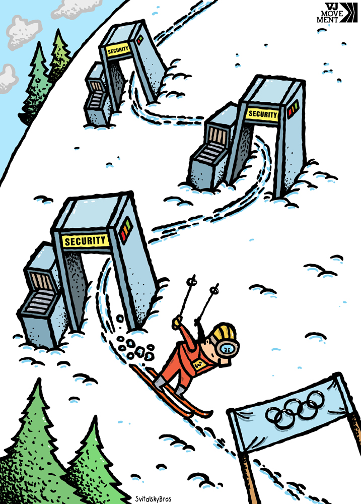 Cartoon Movement - Tight Security at Winter Olympics