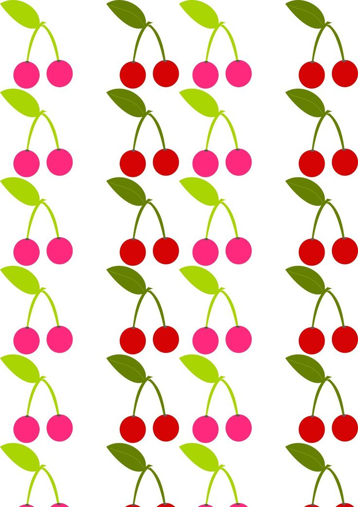 FREE printable cherry pattern paper 2 | ✿PRINTABLES & DIGITAL ...