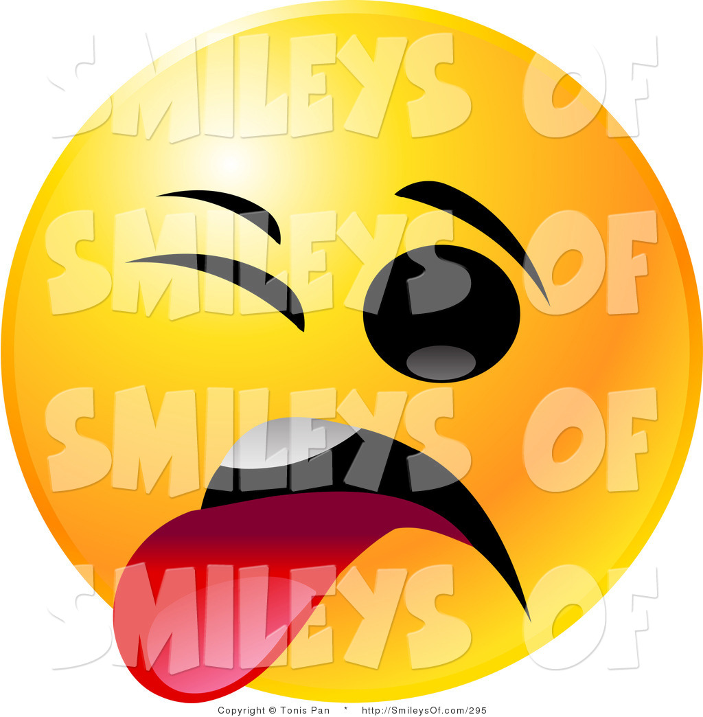 Vector of a Disgusted Yellow Emoticon Face with One Eye Closed ...