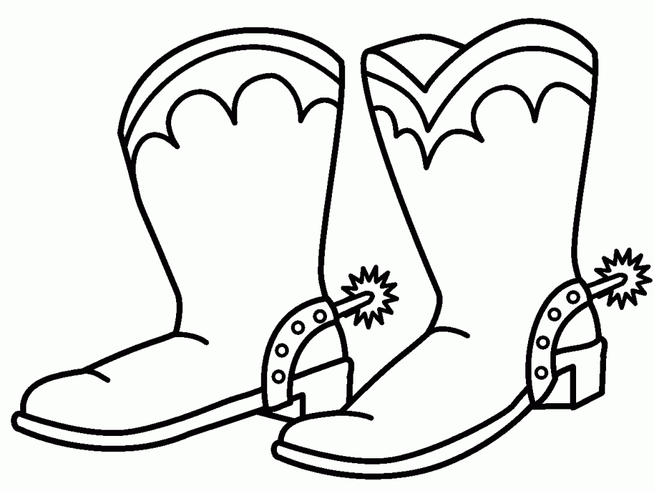 Picture Of Cowboy Boots ClipArt Best 48932 Western Coloring Pages