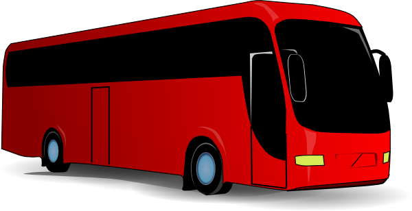 Red Travel Bus clip art Free Vector / 4Vector