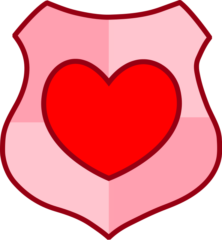 Love shield Free Vector / 4Vector