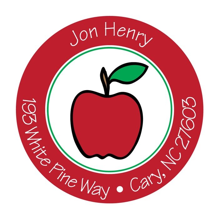 Teachers Apple Round Stickers