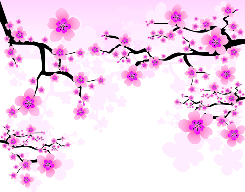 Japan Cherry Blossoms free vector 02 - Vector Flower free download