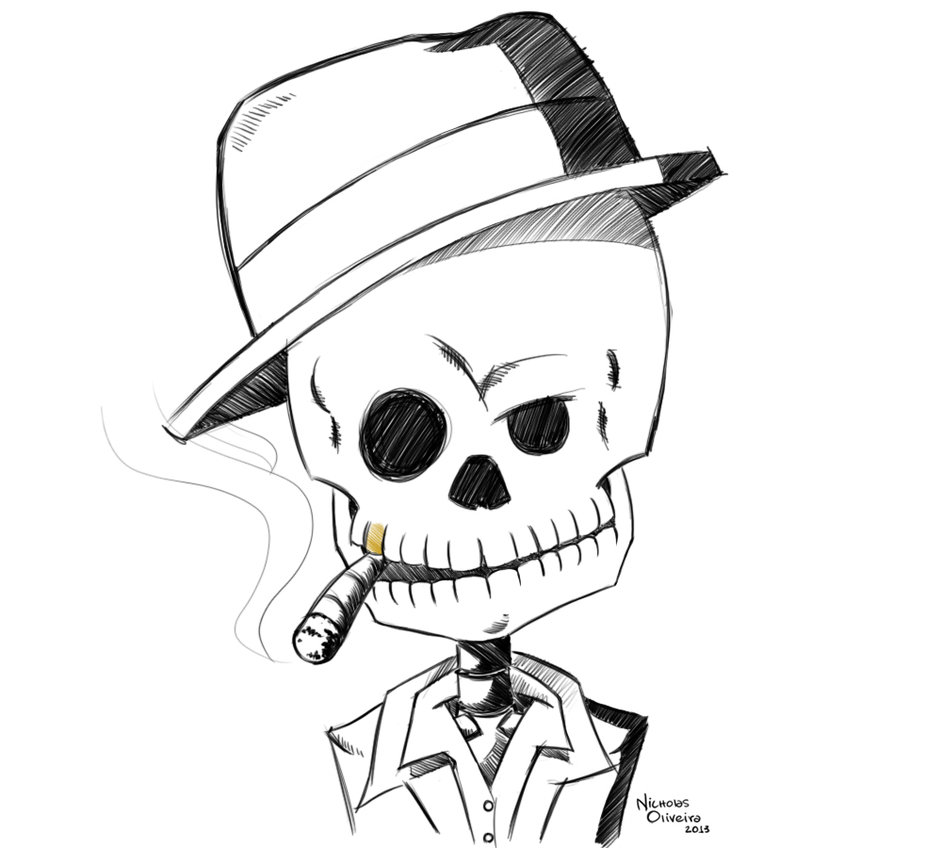 Gangster Drawings Of Skulls - Gallery