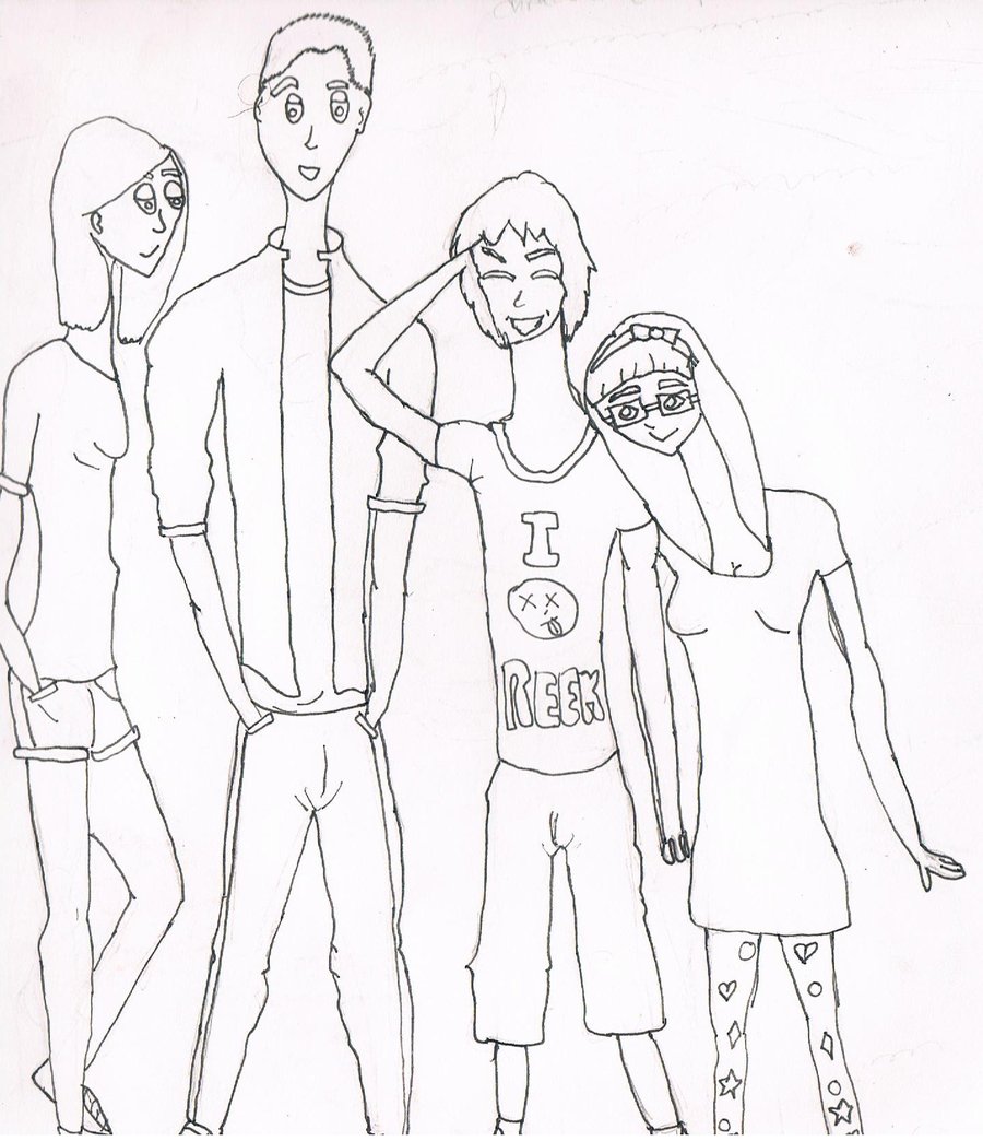 Cartoon Outline of Person images