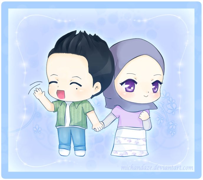 Chibi Muslim Couple | Cartoons | Pinterest
