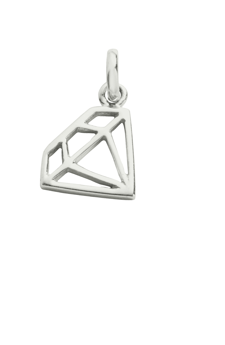 DIAMOND OUTLINE CHARM (STERLING SILVER)