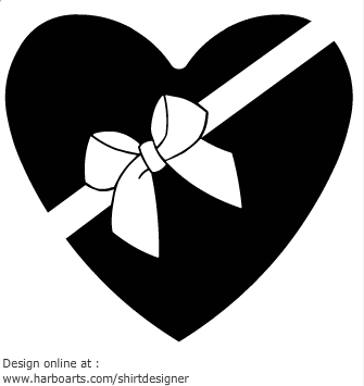 Heart with ribbon bow – Vector Graphic | Online Design Software ...