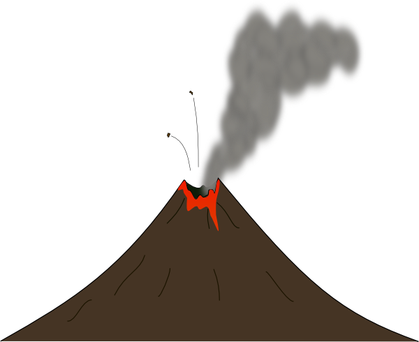 Volcano With Smoke And Lava Clip Art at Clker.com - vector clip ...
