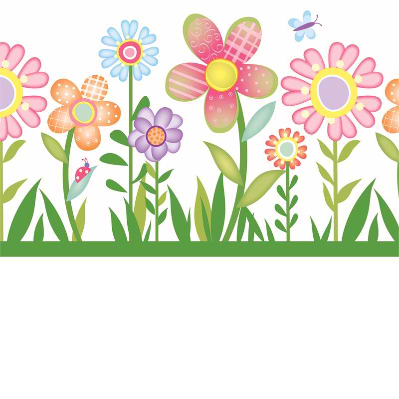 Fun Garden Wallpaper Border - Interior Home Decor