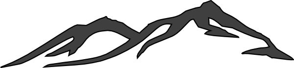 MOUNTAIN outline | Mountain Snow clip art - vector clip art online ...