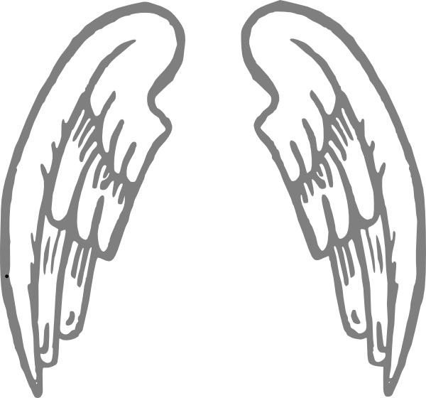 Silver Wings clip art - vector clip art online, royalty free ...