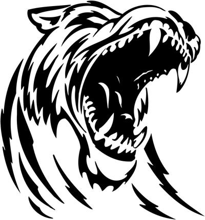 Tribal Cat Sticker Decals 28, tribal animals decal, tribal animals ...