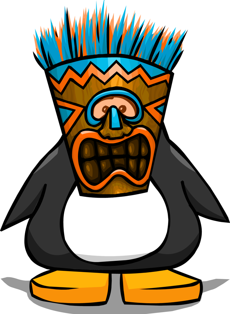 Image - Blue Tiki Mask from a Player Card.PNG - Club Penguin Wiki ...