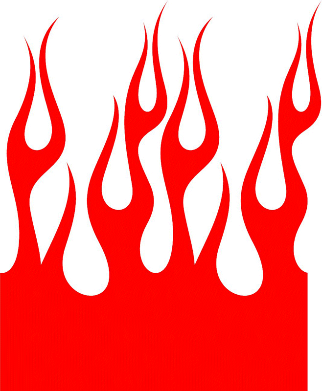 CONT_03 Continuous Flames Graphic Decal Stickers Customized Online