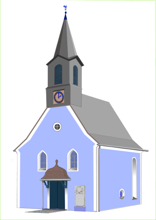 church with no background - vector Clip Art