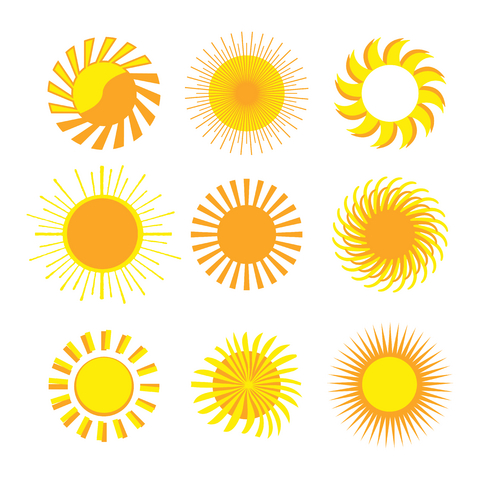 Thumbs Sun Tattoo 4 Designs