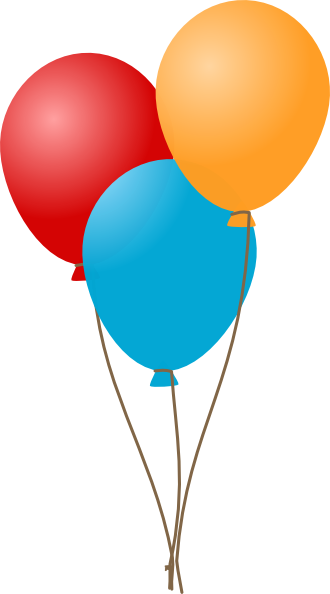 Three Balloons clip art - vector clip art online, royalty free ...