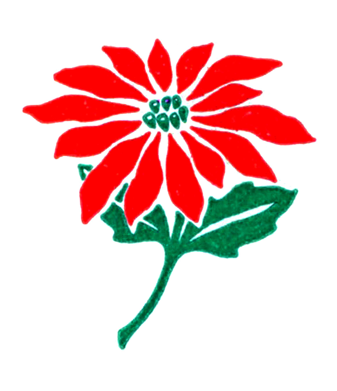 poinsettias-vintage-image- ...
