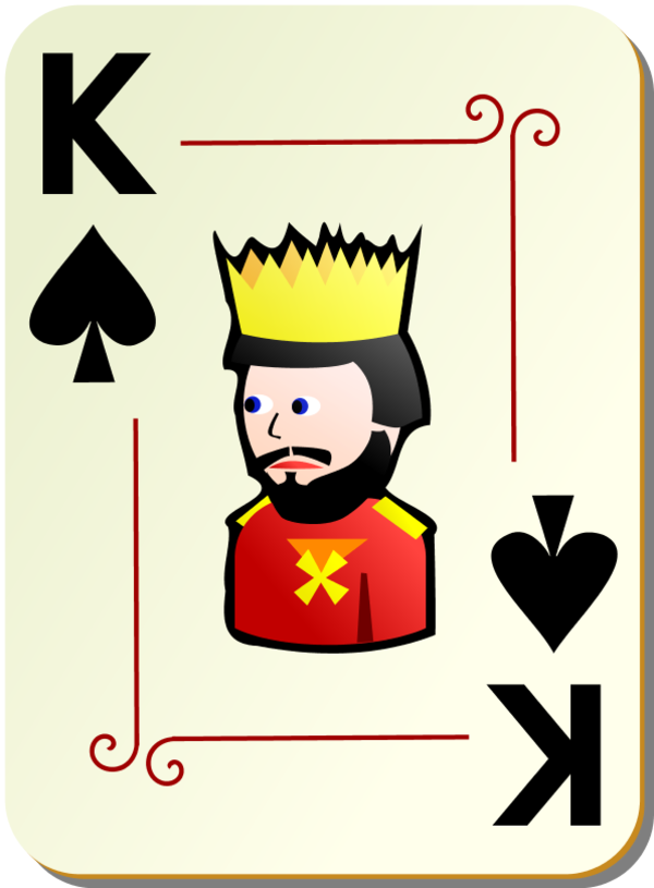 Ornamental deck King of spades - vector Clip Art