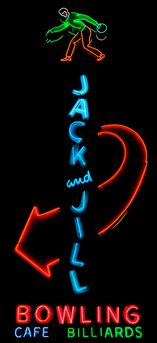 Neon Bowling Alley Sign