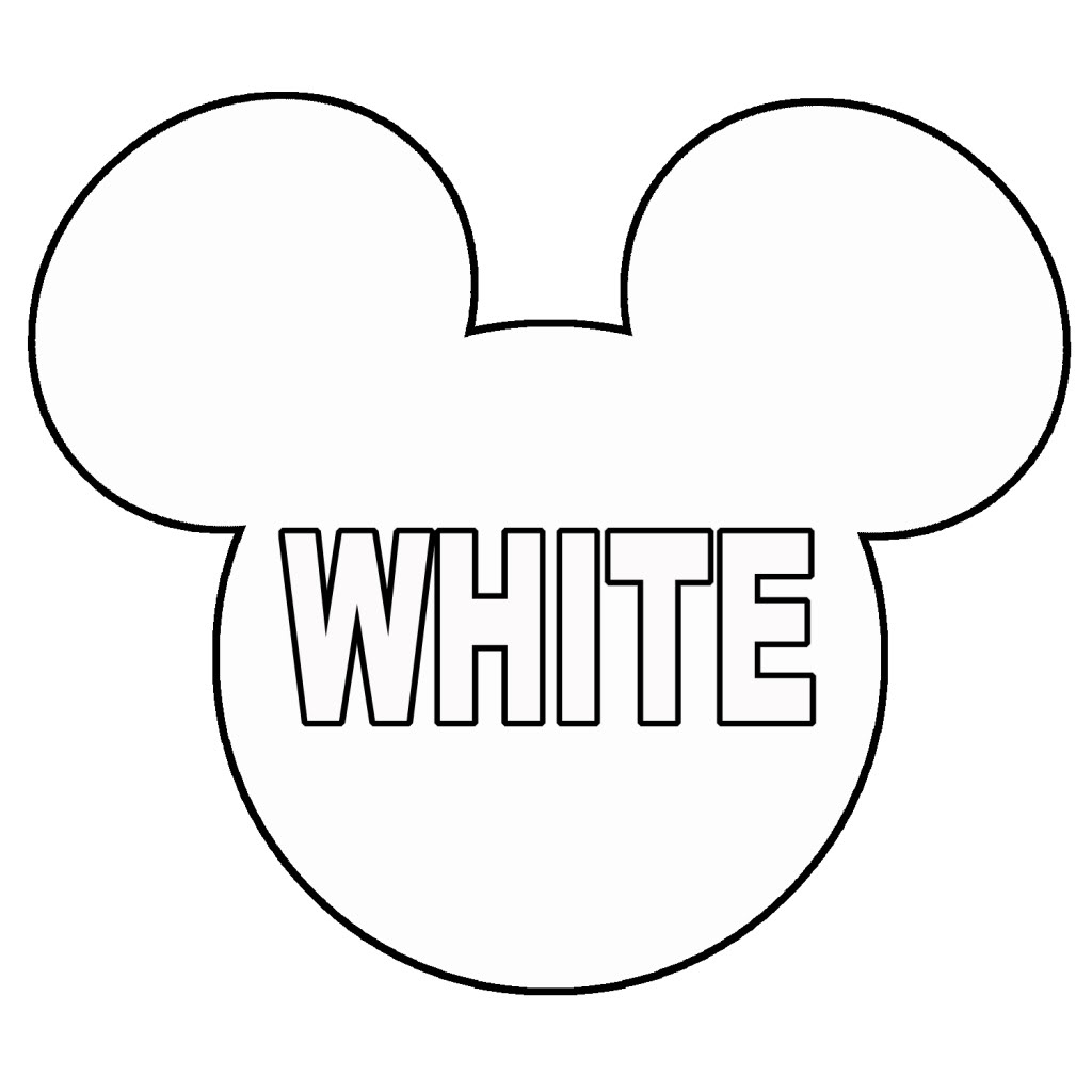 mickey mouse head outline Colouring Pages