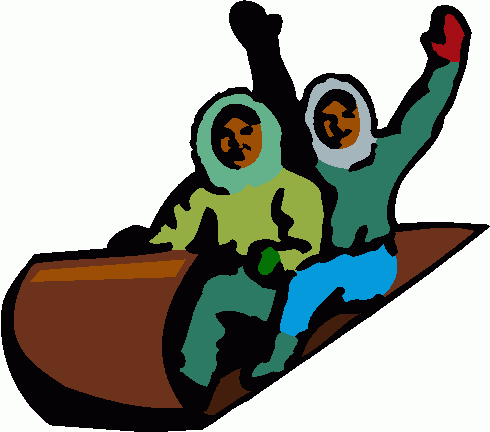 inuit_boys_on_sled clipart - inuit_boys_on_sled clip art